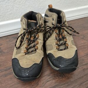 Tan and Black Boys Hiking Shoes